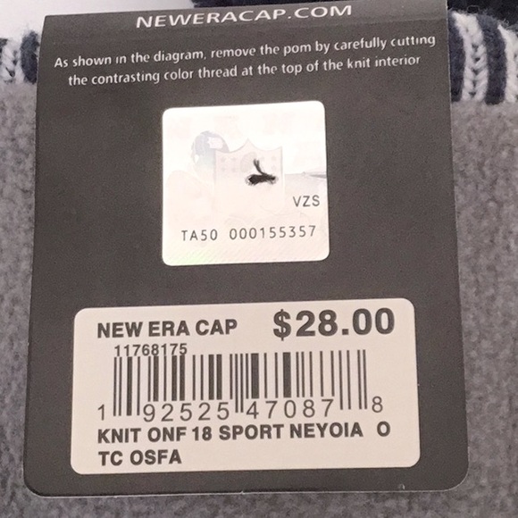 NFL Football, Rams New Era Knit Hat, Logo, Pom Pom. Adult, Unisex. Team, Sports - Picture 4 of 6